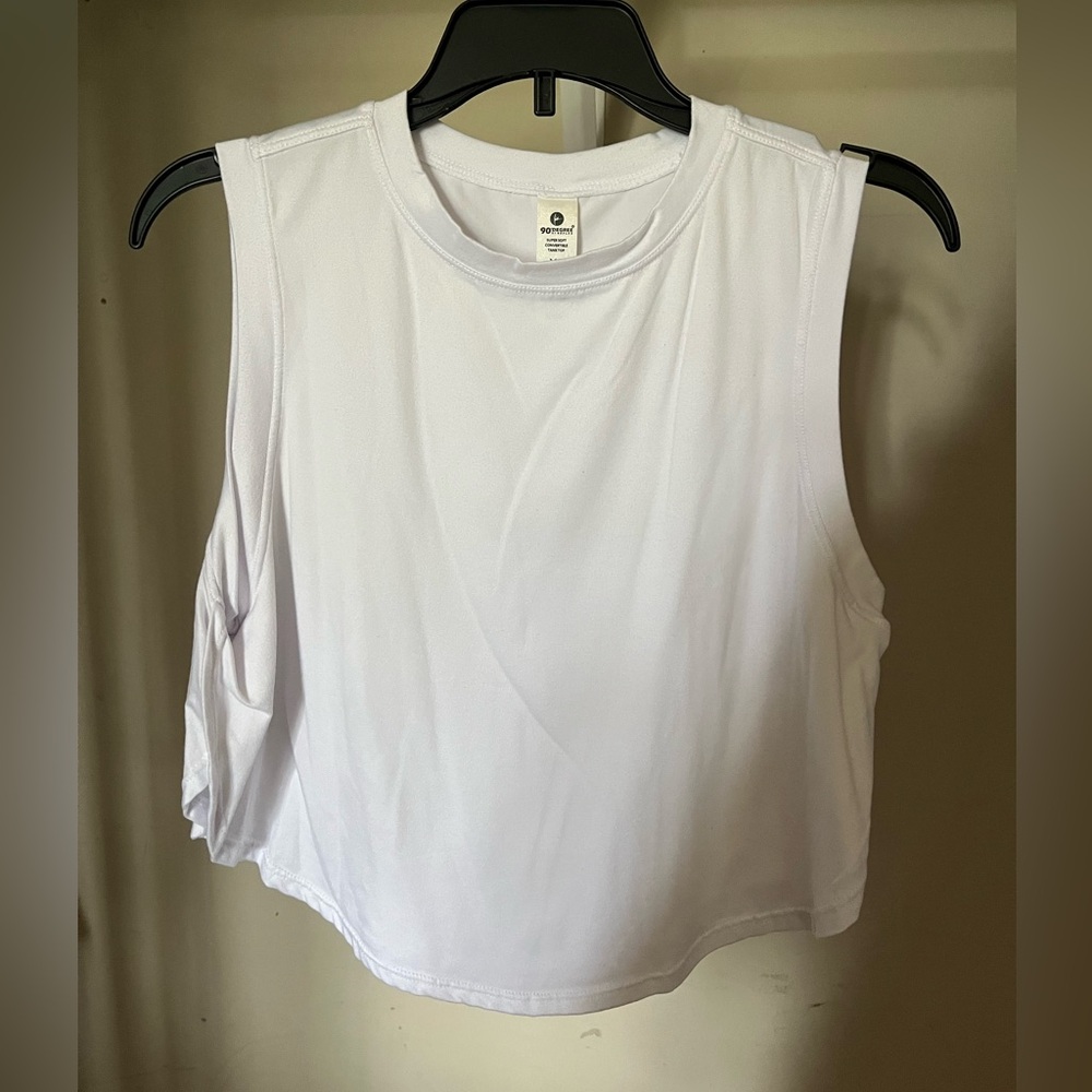 90 Degree By Reflex White Muscle Tee